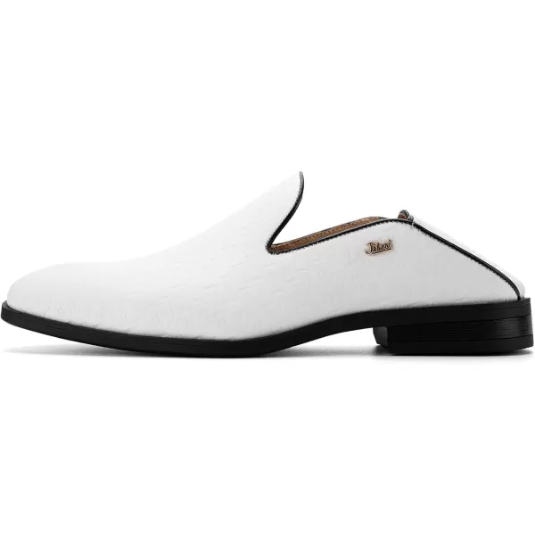 JITAI Mens Penny SlipOn Half Loafers Multifunctional Men Casual ShoesWhite01