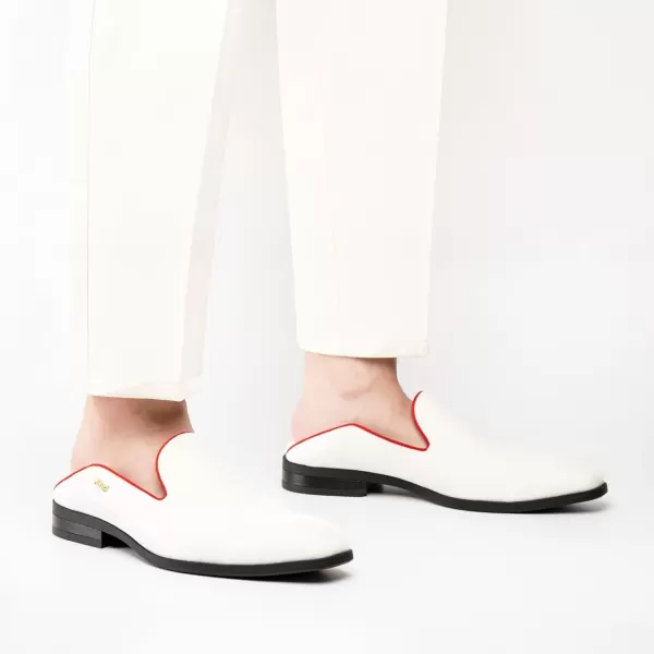 JITAI Mens Penny SlipOn Half Loafers Multifunctional Men Casual ShoesWhite04