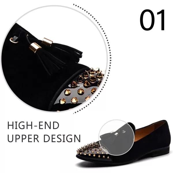 JITAI Mens Penny SlipOn Leather Lined Loafer Luxury Men ShoesBlack04