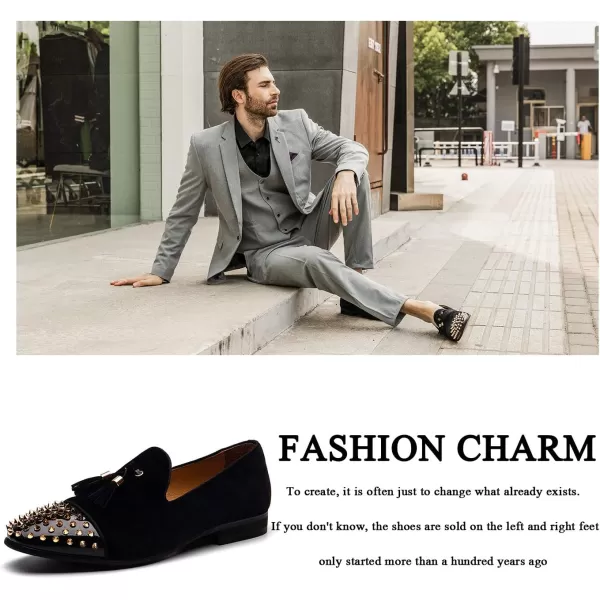 JITAI Mens Penny SlipOn Leather Lined Loafer Luxury Men ShoesBlack04