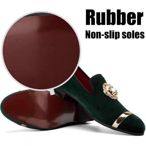 JITAI Mens Penny SlipOn Leather Lined Loafer Luxury Men ShoesGreen01