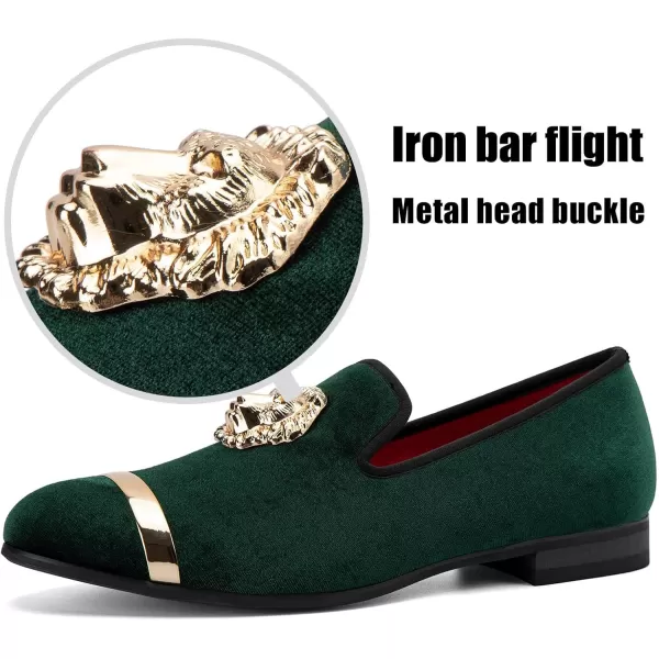 JITAI Mens Penny SlipOn Leather Lined Loafer Luxury Men ShoesGreen01