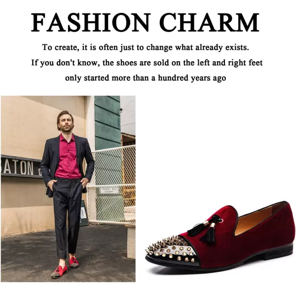 JITAI Mens Penny SlipOn Leather Lined Loafer Luxury Men ShoesRed04