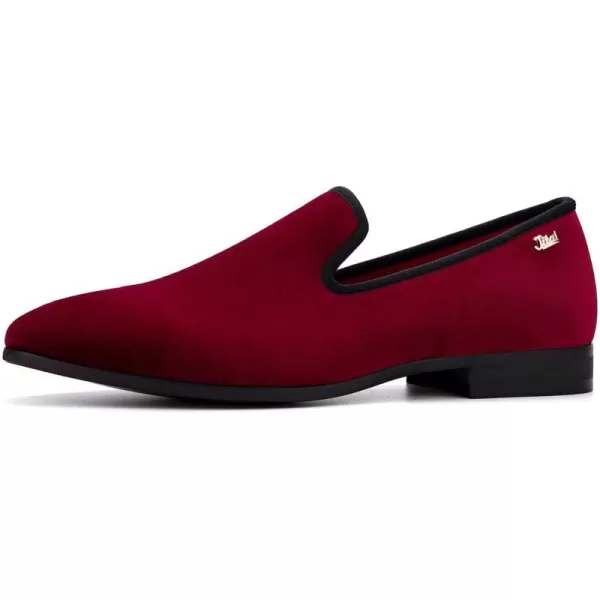 JITAI Men Loafers SlipOn Shoes for Men Fashion Dress Shoes Tuxedo ShoesRed118