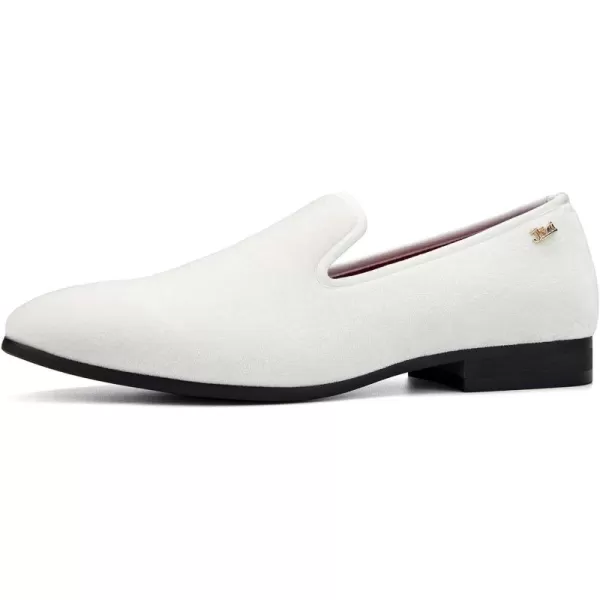 JITAI Men Loafers SlipOn Shoes for Men Fashion Dress Shoes Tuxedo ShoesWhite118