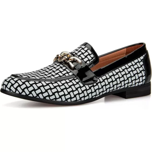 JITAI Mens Fashion Loafers Wedding Shoes Loafers for Men Party ShoesBlack07