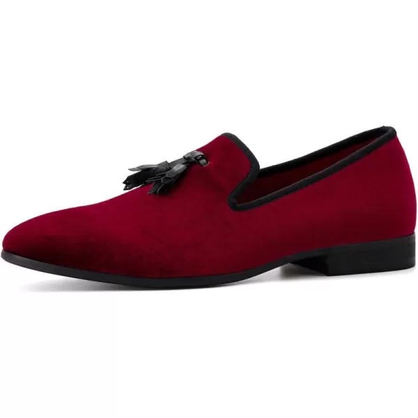 JITAI Mens Fashion Loafers Wedding Shoes Loafers for Men Party ShoesRed129