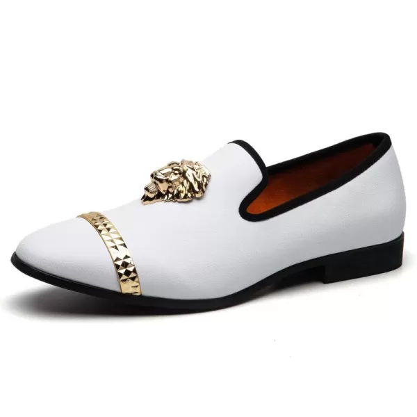 JITAI Mens Fashion Loafers Wedding Shoes Loafers for Men Party ShoesWhite20