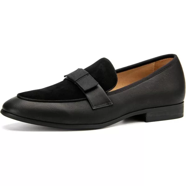 JITAI Mens Loafers Tuxedo Shoes Dress Shoes for Men Velvet Loafers Wedding ShoesBlack04