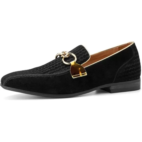 JITAI Mens Loafers Tuxedo Shoes Dress Shoes for Men Velvet Loafers Wedding ShoesBlack10