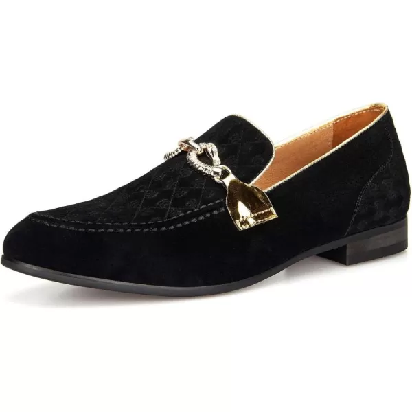 JITAI Mens Loafers Tuxedo Shoes Dress Shoes for Men Velvet Loafers Wedding ShoesBlack11