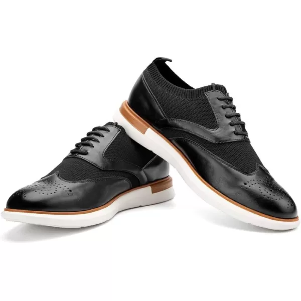 JITAI Mens Oxford Dress Shoes Lightweight Fashion Shoes with Wingtip Brogue ampamp Laceup DesignBlack05