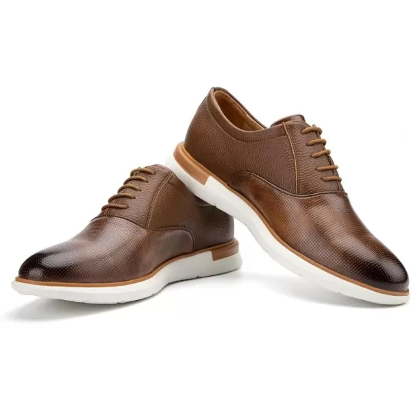 JITAI Mens Oxford Dress Shoes Lightweight Fashion Shoes with Wingtip Brogue ampamp Laceup DesignBrown06