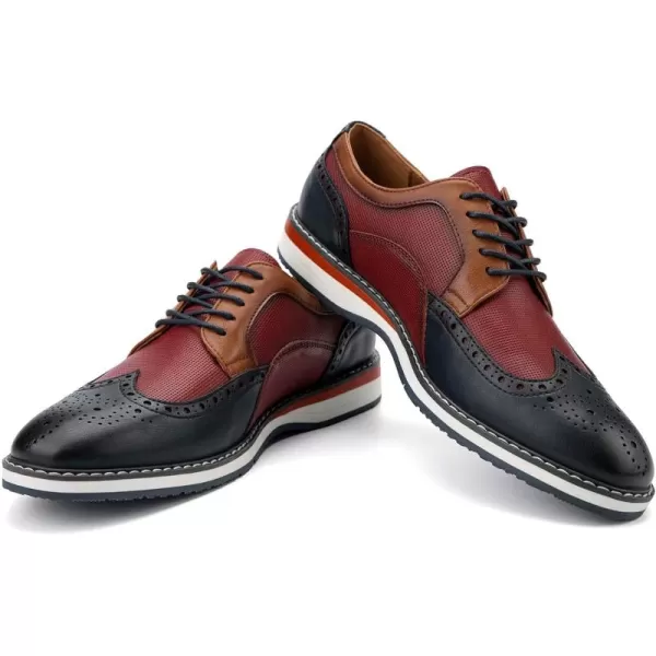 JITAI Mens Oxford Dress Shoes Lightweight Fashion Shoes with Wingtip Brogue ampamp Laceup DesignColor01