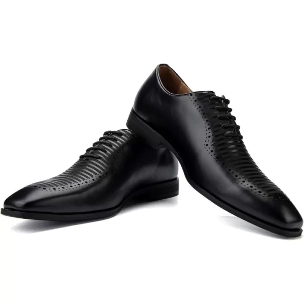 JITAI Mens Oxford Shoes Mens Casual Dress Shoes Lace Up Fashion ShoesBlack10