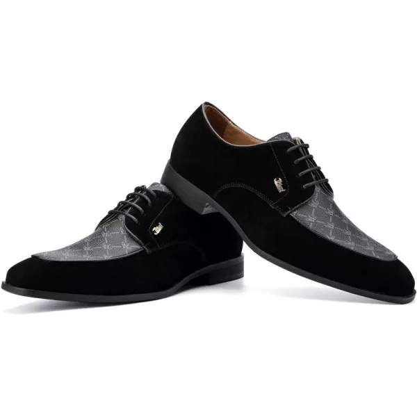 JITAI Mens Oxford Shoes Mens Casual Dress Shoes Lace Up Fashion ShoesBlack15