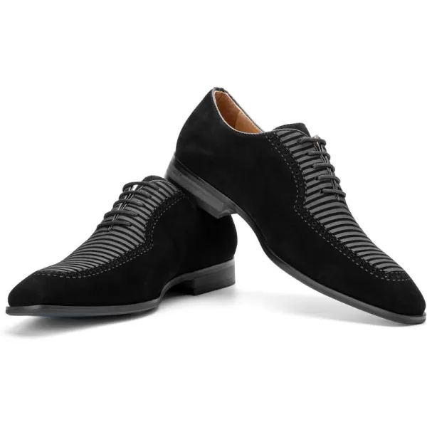JITAI Mens Oxford Shoes Mens Casual Dress Shoes Lace Up Fashion ShoesBlack16