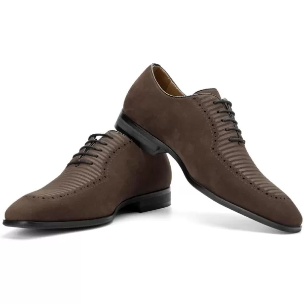 JITAI Mens Oxford Shoes Mens Casual Dress Shoes Lace Up Fashion ShoesBrown16