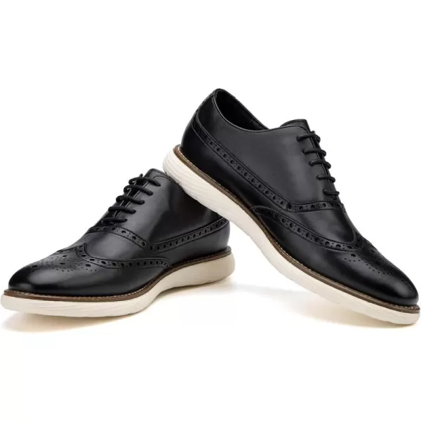 JITAI Mens Oxford ShoesDress Shoes Laceup Wingtip Brogue Shoe Mens Lightweight Fashion ShoesBlack07