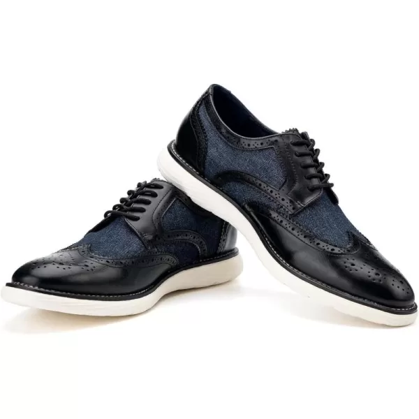 JITAI Mens Oxford ShoesDress Shoes Laceup Wingtip Brogue Shoe Mens Lightweight Fashion ShoesBlue12