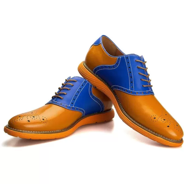 JITAI Mens Oxford ShoesDress Shoes Laceup Wingtip Brogue Shoe Mens Lightweight Fashion ShoesBlue17