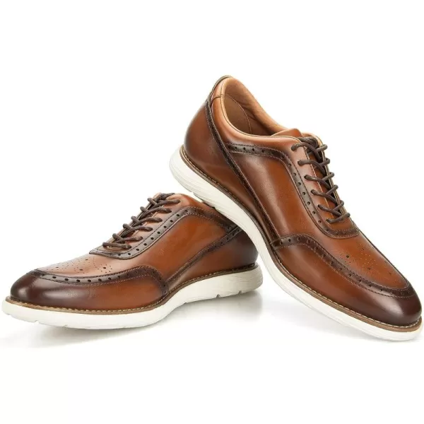 JITAI Mens Oxford ShoesDress Shoes Laceup Wingtip Brogue Shoe Mens Lightweight Fashion ShoesBrown14