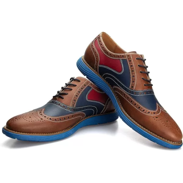 JITAI Mens Oxford ShoesDress Shoes Laceup Wingtip Brogue Shoe Mens Lightweight Fashion ShoesBrown19