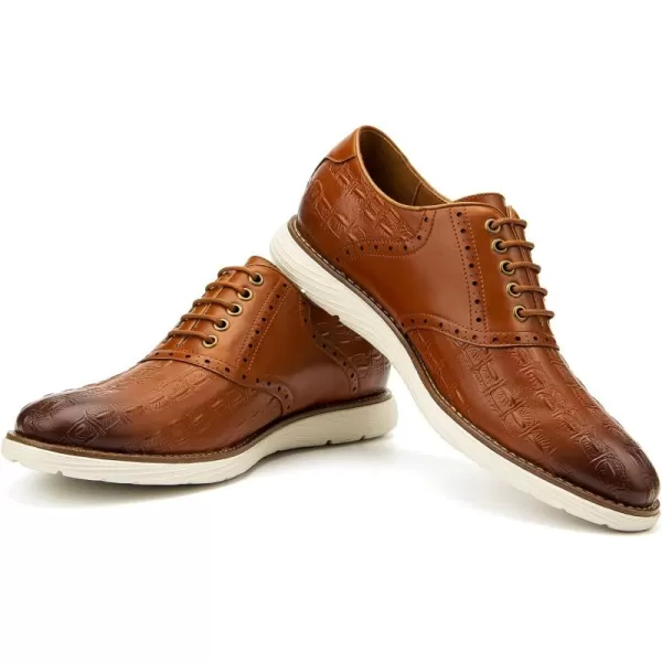 JITAI Mens Oxford ShoesDress Shoes Laceup Wingtip Brogue Shoe Mens Lightweight Fashion ShoesBrown28