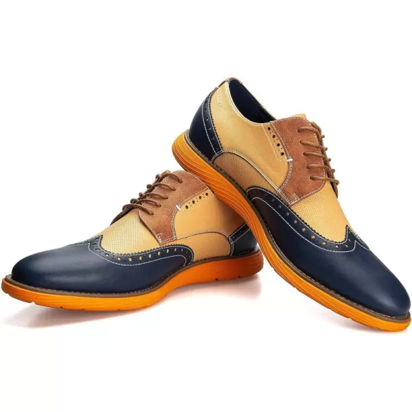 JITAI Mens Oxford ShoesDress Shoes Laceup Wingtip Brogue Shoe Mens Lightweight Fashion ShoesColour16
