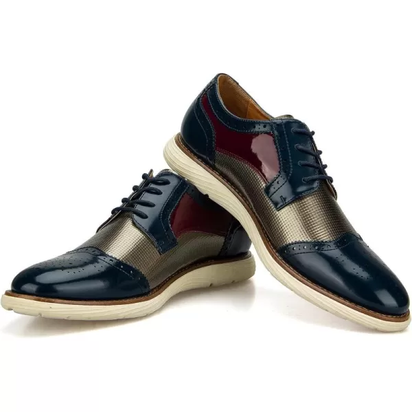JITAI Mens Oxford ShoesDress Shoes Laceup Wingtip Brogue Shoe Mens Lightweight Fashion ShoesColour20