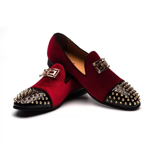 JITAI Mens Penny SlipOn Leather Lined Loafer Luxury Men ShoesRed03