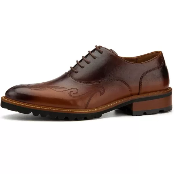 JITAI Oxford Shoes for Men Dress Shoes for Men Casual Shoes Comfortable Mens ShoesBrown02