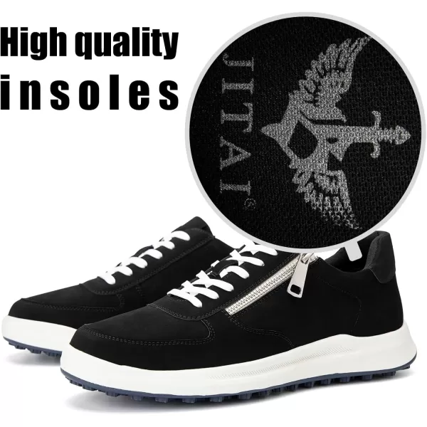 JITAI Mens Fashion Sneakers Shoes Lightweight Fashion Shoes with Wingtip Brogue ampamp Laceup Design Casual Business ShoesBlack01
