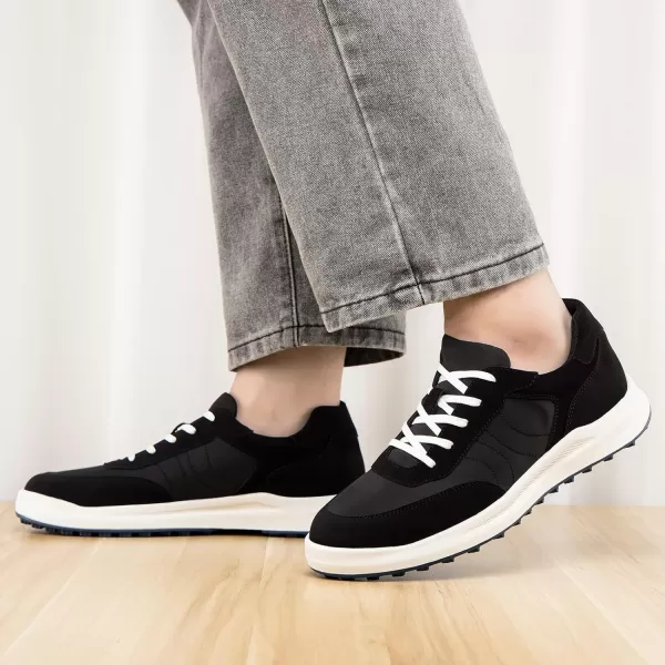 JITAI Mens Fashion Sneakers Shoes Lightweight Fashion Shoes with Wingtip Brogue ampamp Laceup Design Casual Business ShoesBlack02