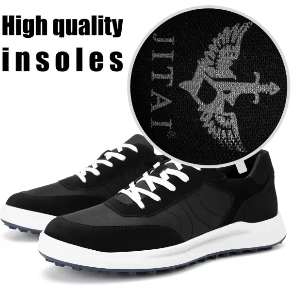 JITAI Mens Fashion Sneakers Shoes Lightweight Fashion Shoes with Wingtip Brogue ampamp Laceup Design Casual Business ShoesBlack02