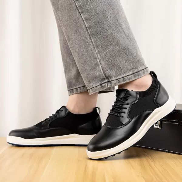 JITAI Mens Fashion Sneakers Shoes Lightweight Fashion Shoes with Wingtip Brogue ampamp Laceup Design Casual Business ShoesBlack03
