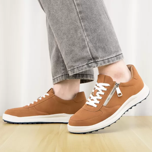 JITAI Mens Fashion Sneakers Shoes Lightweight Fashion Shoes with Wingtip Brogue ampamp Laceup Design Casual Business ShoesBrown01