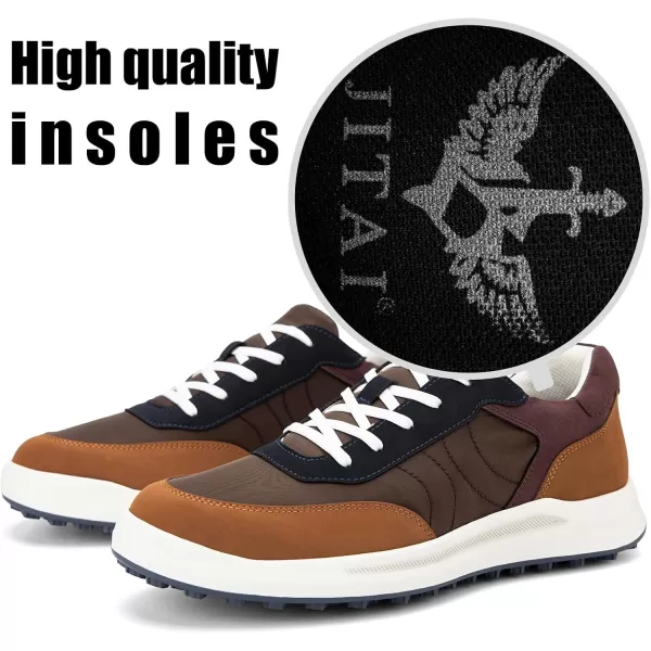 JITAI Mens Fashion Sneakers Shoes Lightweight Fashion Shoes with Wingtip Brogue ampamp Laceup Design Casual Business ShoesBrown02