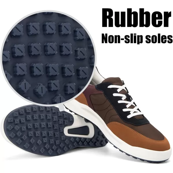 JITAI Mens Fashion Sneakers Shoes Lightweight Fashion Shoes with Wingtip Brogue ampamp Laceup Design Casual Business ShoesBrown02