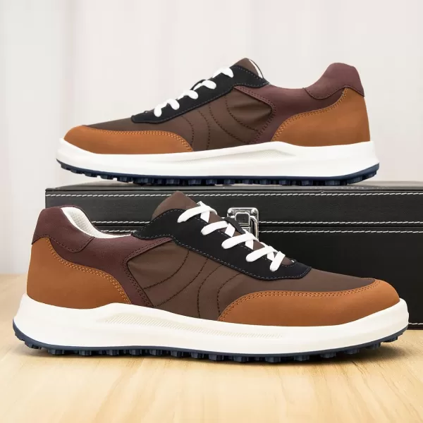 JITAI Mens Fashion Sneakers Shoes Lightweight Fashion Shoes with Wingtip Brogue ampamp Laceup Design Casual Business ShoesBrown02