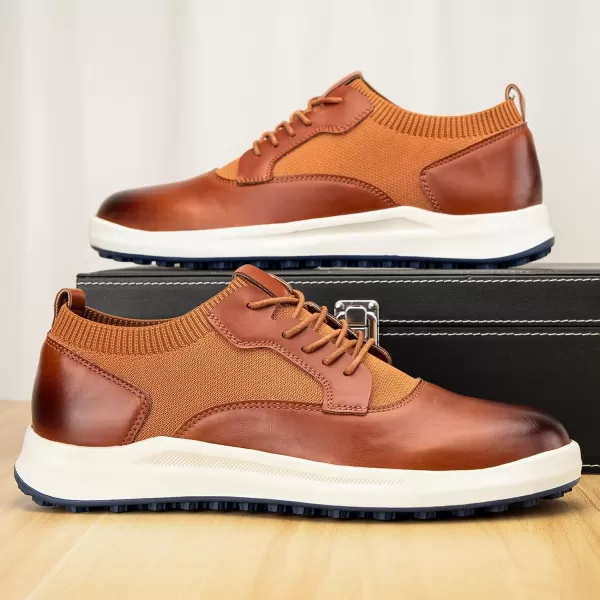 JITAI Mens Fashion Sneakers Shoes Lightweight Fashion Shoes with Wingtip Brogue ampamp Laceup Design Casual Business ShoesBrown03