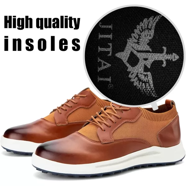 JITAI Mens Fashion Sneakers Shoes Lightweight Fashion Shoes with Wingtip Brogue ampamp Laceup Design Casual Business ShoesBrown03