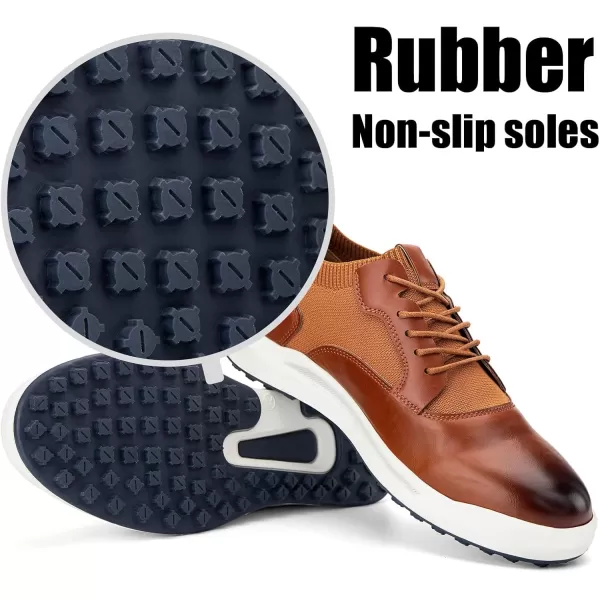 JITAI Mens Fashion Sneakers Shoes Lightweight Fashion Shoes with Wingtip Brogue ampamp Laceup Design Casual Business ShoesBrown03