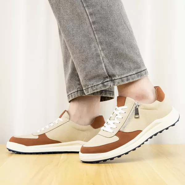 JITAI Mens Fashion Sneakers Shoes Lightweight Fashion Shoes with Wingtip Brogue ampamp Laceup Design Casual Business ShoesWhite01