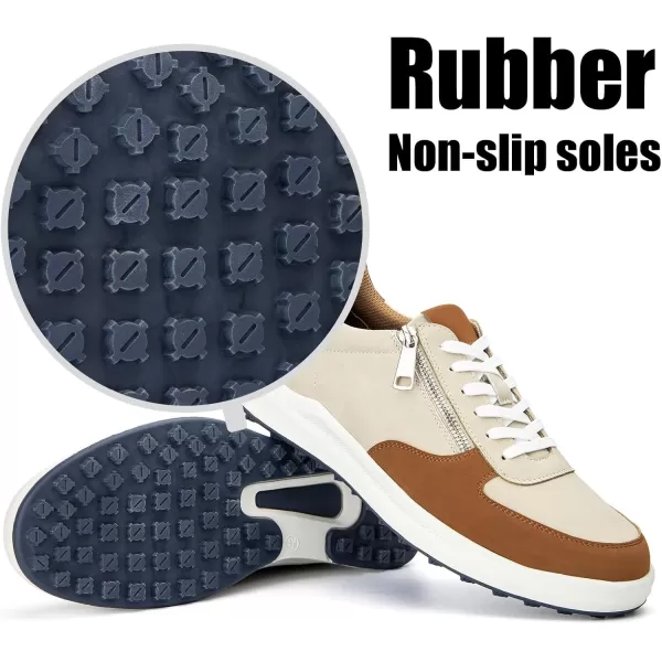 JITAI Mens Fashion Sneakers Shoes Lightweight Fashion Shoes with Wingtip Brogue ampamp Laceup Design Casual Business ShoesWhite01