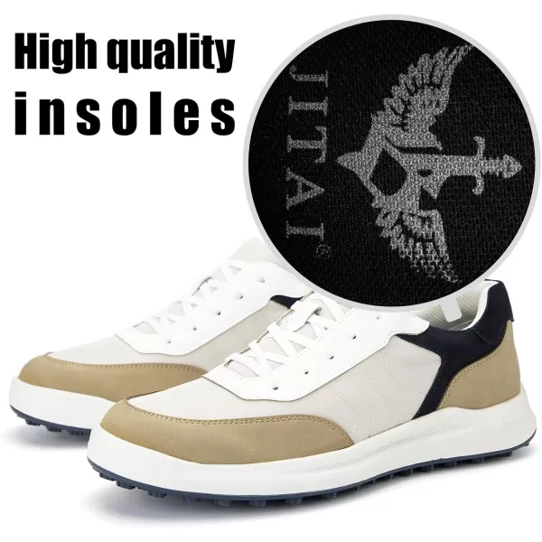 JITAI Mens Fashion Sneakers Shoes Lightweight Fashion Shoes with Wingtip Brogue ampamp Laceup Design Casual Business ShoesWhite02
