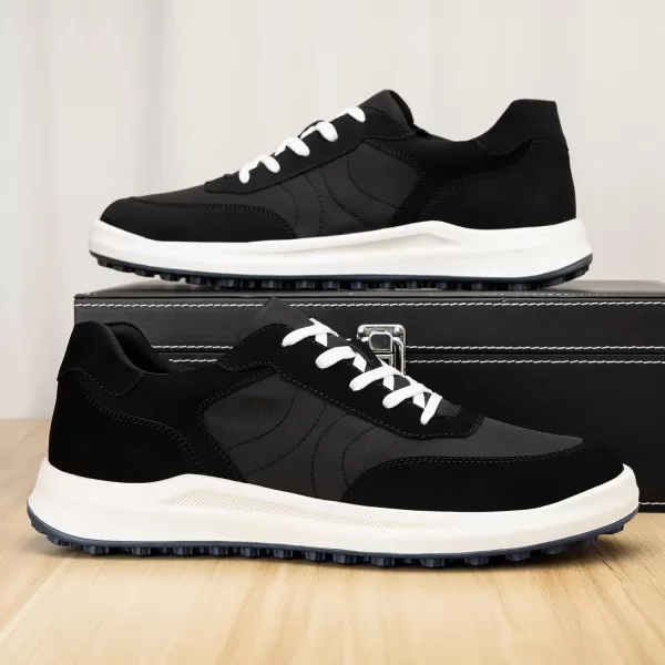 JITAI Mens Fashion Sneakers Shoes Lightweight Fashion Shoes with Wingtip Brogue ampamp Laceup Design Casual Business ShoesBlack02