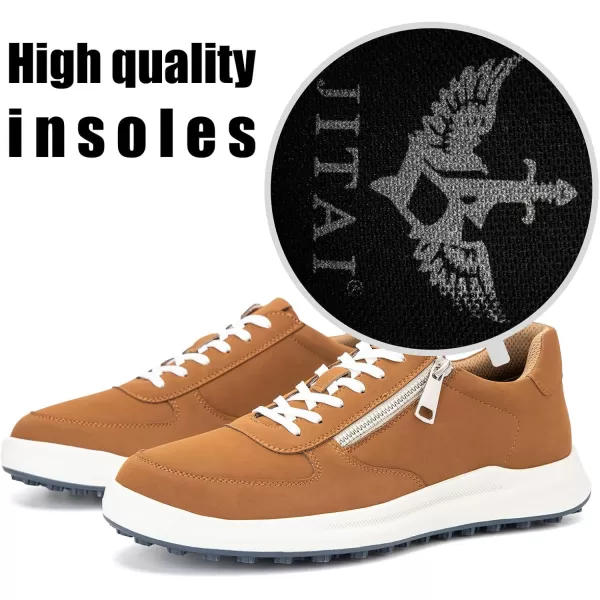 JITAI Mens Fashion Sneakers Shoes Lightweight Fashion Shoes with Wingtip Brogue ampamp Laceup Design Casual Business ShoesBrown01