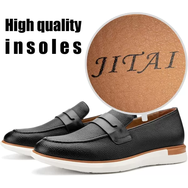 JITAI Mens Loafers Shoes Slip On Driving Shoes Casual Dress Loafer Business Fashion ShoesBlack01