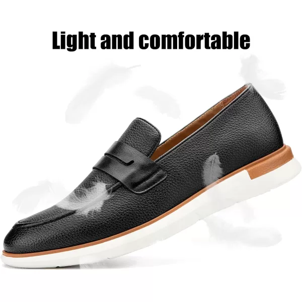 JITAI Mens Loafers Shoes Slip On Driving Shoes Casual Dress Loafer Business Fashion ShoesBlack01